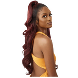 HHB-Glam Waves 28" Airtied  Human Hair Blend Lace Front Wig by Outre