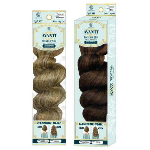 Avanti 9pc Clip Cascade Curl 20"