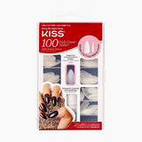100 Stiletto Long Full Nail Cover Plain Nails - 100PS22 - by Kiss - Waba Hair and Beauty Supply