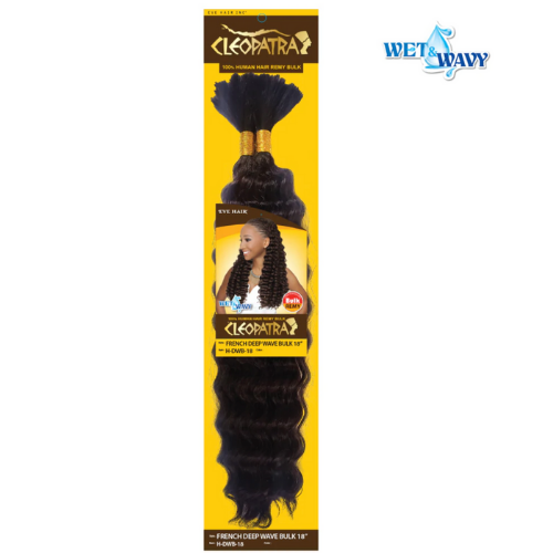 Cleopatra French Deep Wave Bulk 100% Human Hair Braiding Hair By Eve Hair