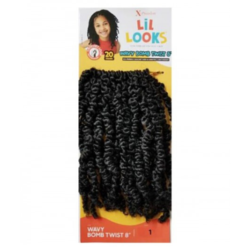 X-Pression 8 Lil Looks Wavy Bomb Twist Crochet Braiding Hair By Outre –  Waba Hair and Beauty Supply