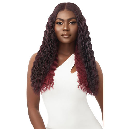 Perla Sleek Lay Part Synthetic Lace Front Wig By Outre Waba Hair