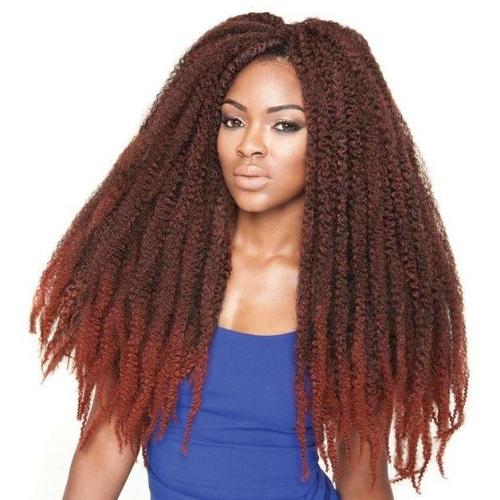 Sweetie Afro Kinky Marley Braid Synthetic Braiding Hair By Jazz Wave – Waba Hair  and Beauty Supply