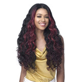 Miss Origin 12A Natural French Wave 14-16-18" Bundle Hair Designer Mix 5" Lace Part Closure Human Blend Weave Hair by Bobbi Boss