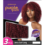 Purple Pack Weave Human Hair Blend 3PCS Jerry Curl Long by Outre