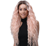 Ivana MBLF280 Human Hair Blend Lace Front Wig by Bobbi Boss