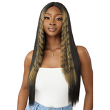 Tygra Color Bomb Glueless 5" Part Synthetic HD Lace Front Wig by Outre