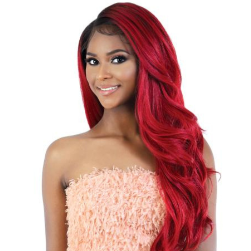 LS136.Lily Invisible Lace Faux Skin Synthetic Lace Front Wig by Motown Tress