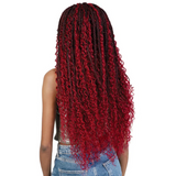 WLBII.JOY HD Boho Box Braid Small Square Top Synthetic Lace Front Wig by Motown Tress