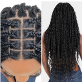 WLB.Bohobx Braided Whole Hand-Tied Lace Glueless HD Synthetic Lace Front Wig by Motown Tress