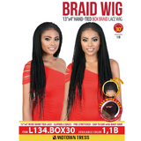 L134.BOX30 Spinnable Braided Synthetic Lace Front Wig by Motown Tress