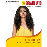 L.Boho22 Boho Loc Braided Synthetic Lace Front Wig by Motown Tress