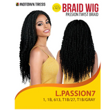 L.PASSION7 Passion Twist Braid Synthetic Lace Front Wig by Motown Tress