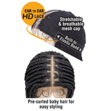 Knotless Butterfly Loc Freetress Freedom Part Braided Synthetic Lace Front Wig by Shake-N-Go