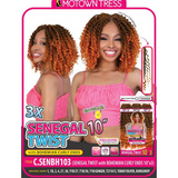 3x Senegal Twist 10" with Bohemian Curl Ends Pre-Looped Crochet Braid by Motown Tress