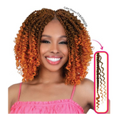 3x Senegal Twist 10" with Bohemian Curl Ends Pre-Looped Crochet Braid by Motown Tress