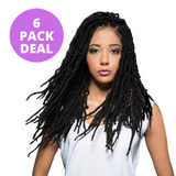 (5 + 1 FREE) Nu Locs 24" African Roots Synthetic Crochet Braid Hair By Bobbi Boss