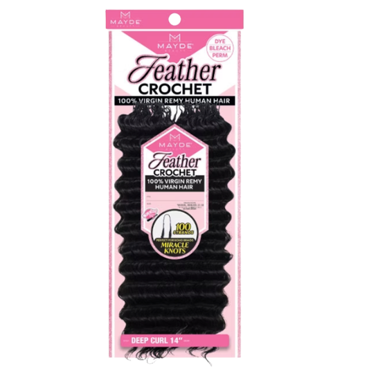 Mayde UH Feather Crochet Deep Curl 14"