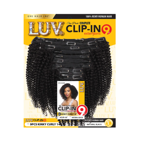HHNS 14"-18" H/H Kinky 9pcs Clip