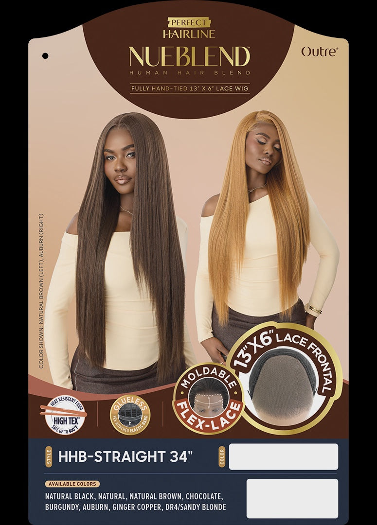 Perfect Hairline Nueblend HHB Straight 34"