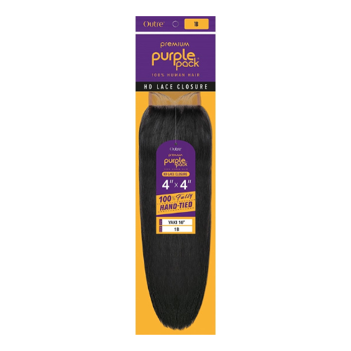 Outre Purple Pack Lace Closure Yaki 4"x4"