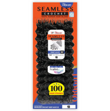 Bobbi Boss Human Hair Blend Crochet Braids Seamless Feather Crochet Deep Wave 20"