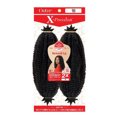 Twisted Up Springy Afro Twist 12" 2x