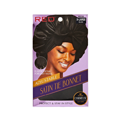 Red Satin Tie Bonnet HQ230
