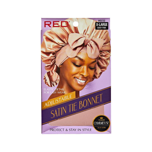 Red Satin Tie Bonnet HQ232