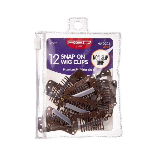 Kiss Red HWGC03 12 Wig Clips