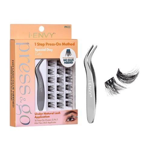 i•Envy - IPK03 - Press & Go Press On Cluster Lashes All-in-One Kit By Kiss