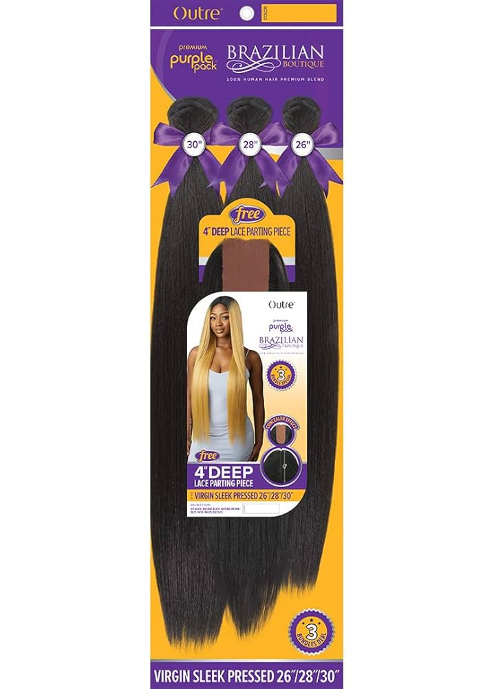 Purple Pack PP Virgin Sleek Pressed 26"28"30"