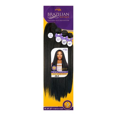 Purple Pack PP Virgin Volume Pressed 18"20"22"