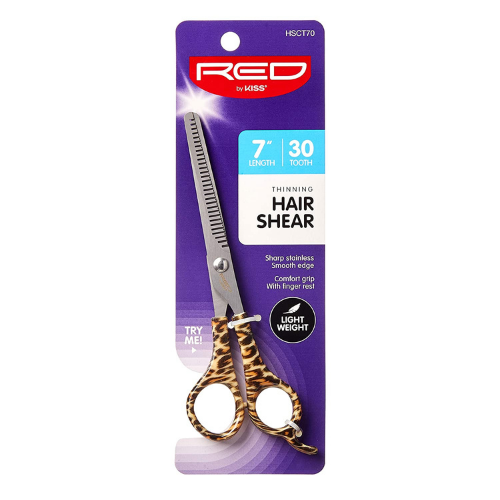 7.0" Thinning Hair Shear - HSCT70 - Red by Kiss