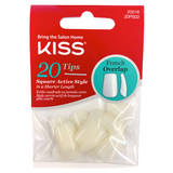 French Overlap Tip Shaped Tips Acrylic Plain Nails - 20PS2 - by Kiss - Waba Hair and Beauty Supply