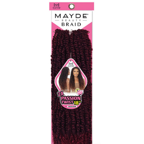 18" Passion Twist 2x Crochet Braiding Hair by Mayde Beauty