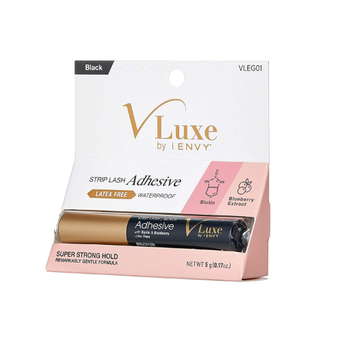 V-Luxe Strip Lash Adhesive (Black) - VLEG01 - Latex Free Super Strong Hold by Kiss