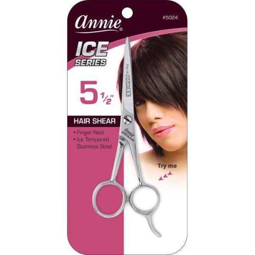 Ice Series Hair Shears with Finger Rest Hair Scissors by Annie