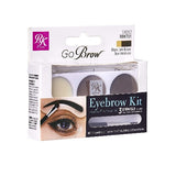 Ruby Kisses GoBrow Eyebrow Kit with Stencil (Black Dark Brown) - RBKT01 - By Kiss - Waba Hair and Beauty Supply