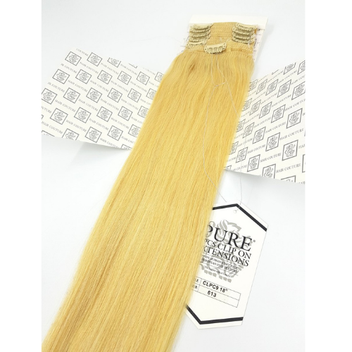 18" Pure 9 Piece 100% Remy Human Hair Clip-In Extensions By Hair Couture