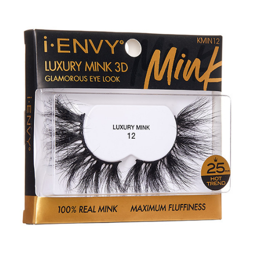 i•Envy - KMIN12 - Luxury Mink 3D Glamorous Eye Look Lashes By Kiss