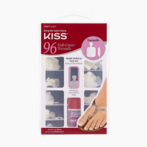 96 Full Cover Toenails Plain Nails - 96TN01 - by Kiss - Waba Hair and Beauty Supply