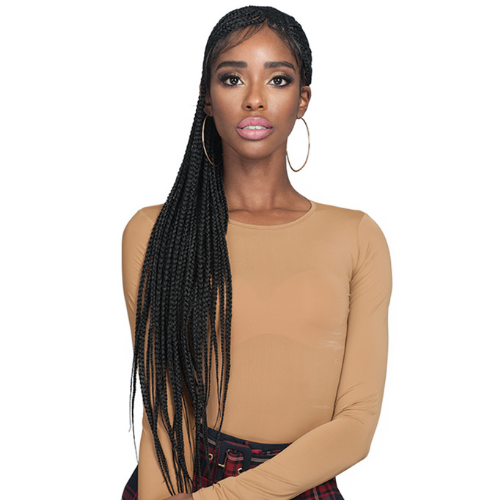 Simone MLF511 - 13"x7" Invisible Braids Insta-Braid Synthetic Lace Front Wig by Bobbi Boss