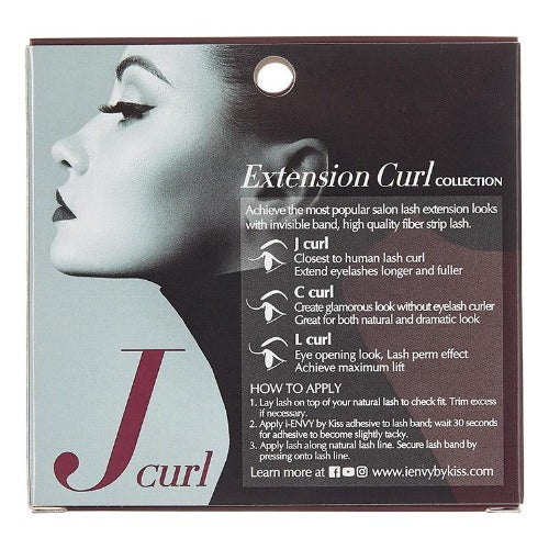 I Envy - KLEC01 - J Curl Extension Curl Invisible Band Lashes By Kiss - Waba Hair and Beauty Supply