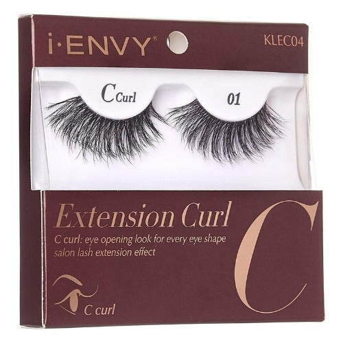 I Envy - KLEC04 - C Curl Extension Curl Invisible Band Lashes By Kiss - Waba Hair and Beauty Supply