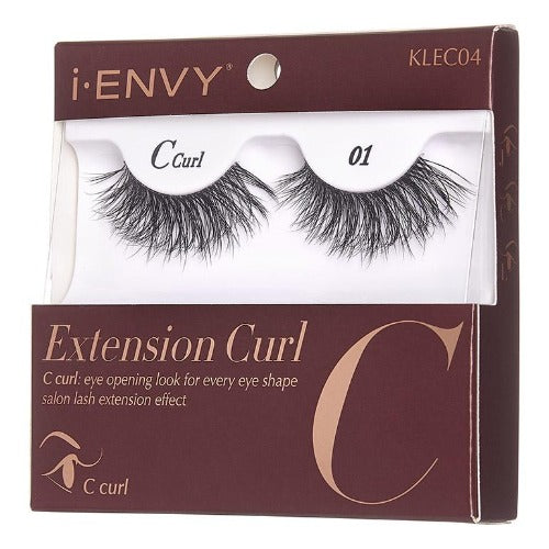 I Envy - KLEC04 - C Curl Extension Curl Invisible Band Lashes By Kiss - Waba Hair and Beauty Supply