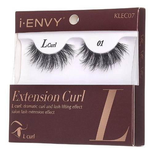 I Envy - KLEC07 - L Curl Extension Curl Invisible Band Lashes By Kiss - Waba Hair and Beauty Supply