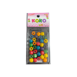 Multi-Color Wooden Mix Hair Beads BP-030A by Koko