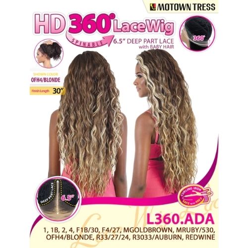 L360.Ada Synthetic Premium Lace Front Wig By Motown Tress