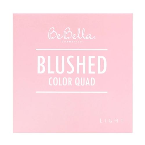 Light Blushed Color Quad 4 Blush Palette by BeBella Cosmetics